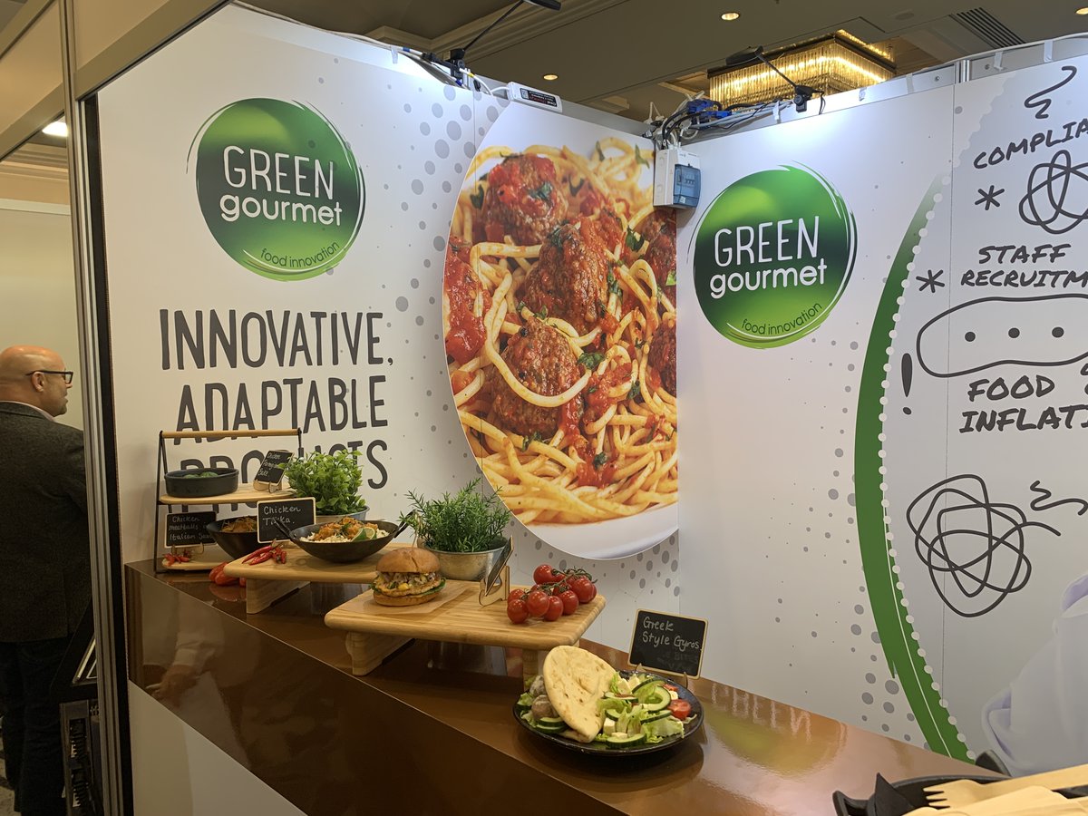 Great to be back at #LACAME 2023!! 
Come and visit the team at #greengourmetUK for a chat and to taste some of our fabulous products!