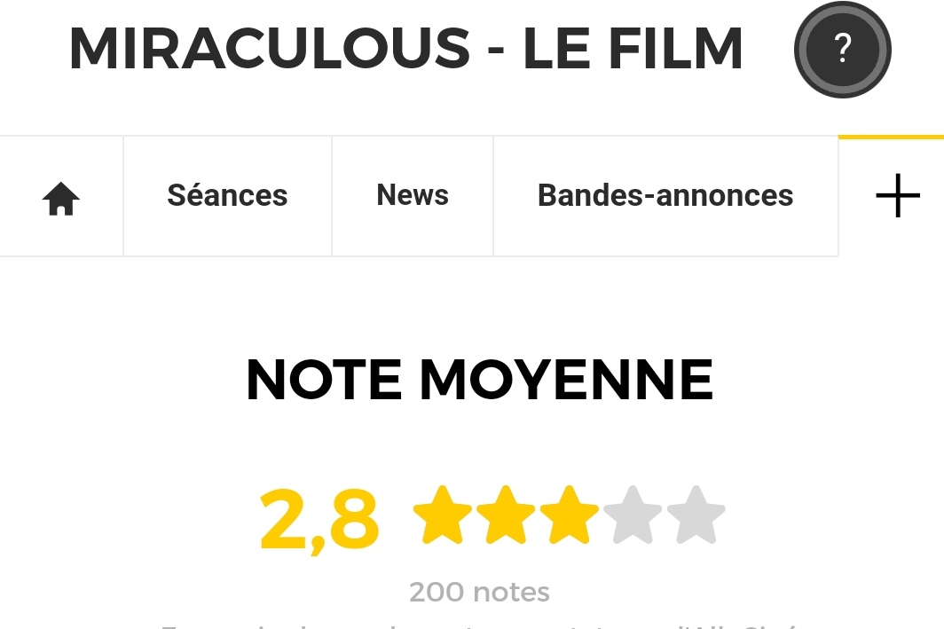 lady_octo's tweet image. Je tiens à dire que ce n'est pas ma note mais bien la moyenne des 200 notes déjà donné pour le film.