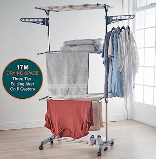 OurHouseProduct's tweet photo. 🌞 Introducing the brand new OurHouse Three Tier Clothes Airer! 🧺✨ Whether you prefer flat drying or hanging your clothes, our shelving system has got you covered! 🙌👕👚 #DryingSolutions #Laundry #ClothesAirer

https://t.co/sMOFN8BQS8

Upgrade your laundry game today! https://t.co/5HukjJigeb