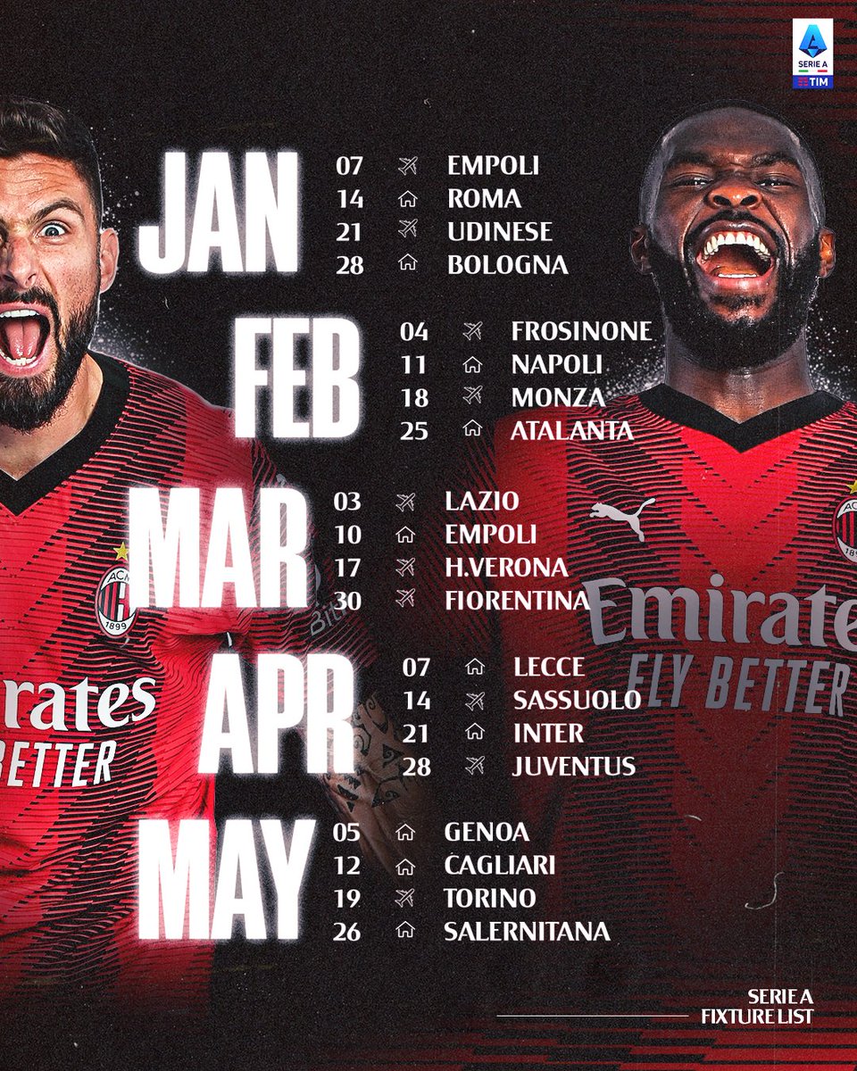 acmilan's tweet photo. The path is set; save the dates! 🗓️ 

#SempreMilan https://t.co/wRiM8Q9luC