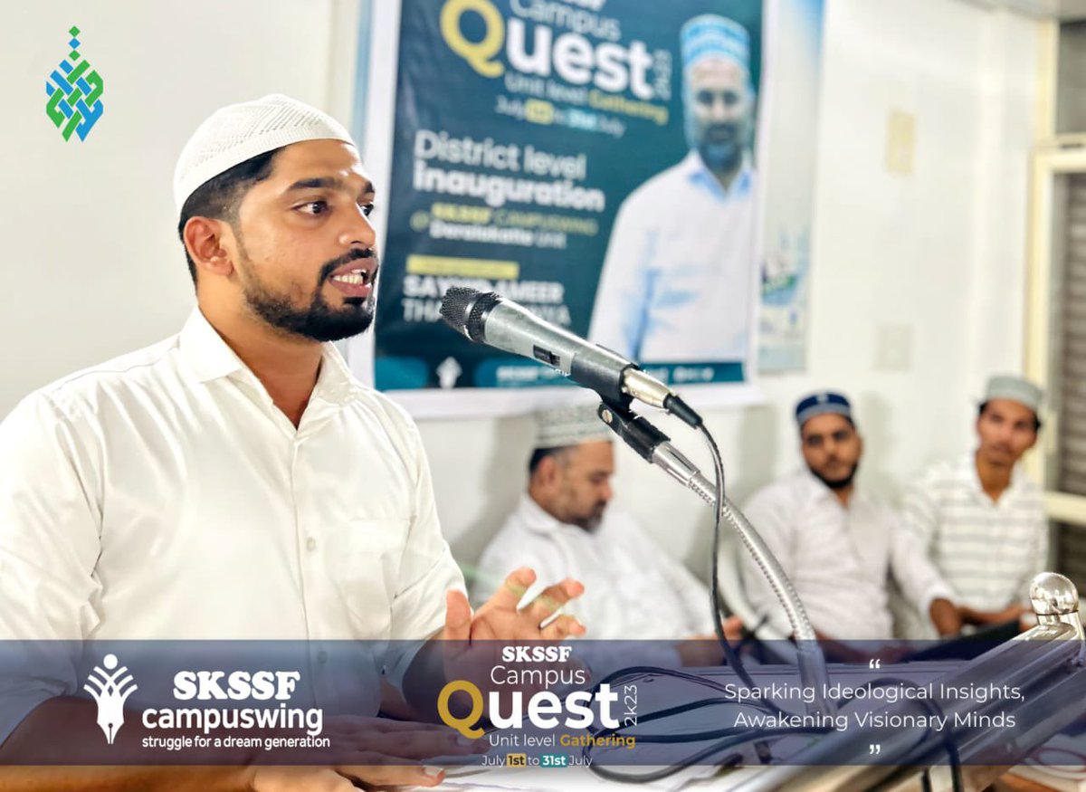 CampusWingDK's tweet photo. "Sparking Ideological Insights, 
Awakening Visionary Minds"

SKSSF Campus Quest-2k23
Unit level gathering

District Level Inauguration 

@SKSSF CampusWingDeralakatte Unit

Inauguration by: 
Sayyid Ameer Thanghal Al bukhari, Kinya

@skssfindia1 
#skssfcampuswingdkwest https://t.co/RgNQOgyR46