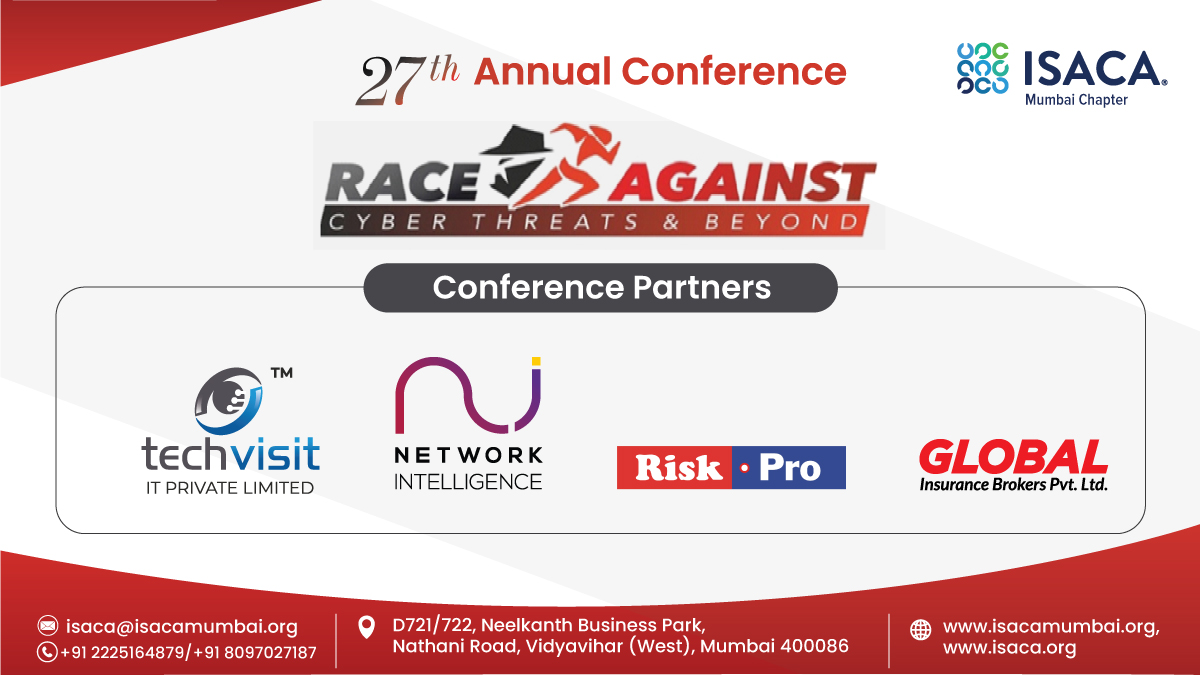 ISACA_Mumbai's tweet image. Don't miss out on the excitement, attend the event added by our brilliant Quiz master and win exciting quiz prizes alongside our incredible Sponsor Partners. Scan the QR Code and register now to secure your spot!

#isaca #mumbaichapter #cism #cisa #crisc #cgeit #cdpse