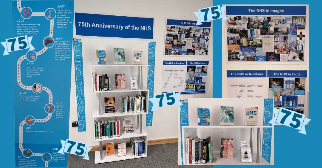 Happy 75th Anniversary to the NHS! Check out the display the staff at The Ross Library have put together, visit the 1st floor of the Ross Lucas Medical School to find the library.