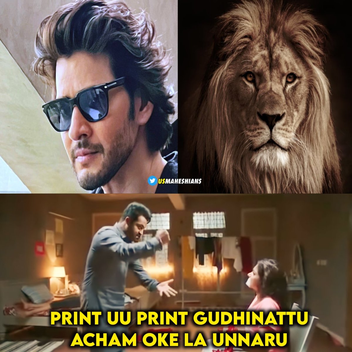 RT @USMaheshians: Same to Same ! 

Lion ~ king of the jungle 
@urstrulyMahesh ~  king of the TFI https://t.co/UkHeAiu8hJ