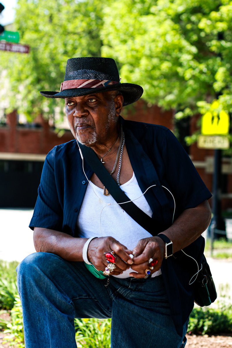 blkcitizenschi's tweet photo. I make rings, crosses, and stuff like that. I'm from Arkansas. I’ve been around this neighborhood, from here to 63rd State St., for about 67 years. I moved down here about 7 years ago. I’ve raised 12 kids since I've been here. 

I'm 81 years old. #BlackCitizensOfChicago #Chicago https://t.co/1MroDUoOzx