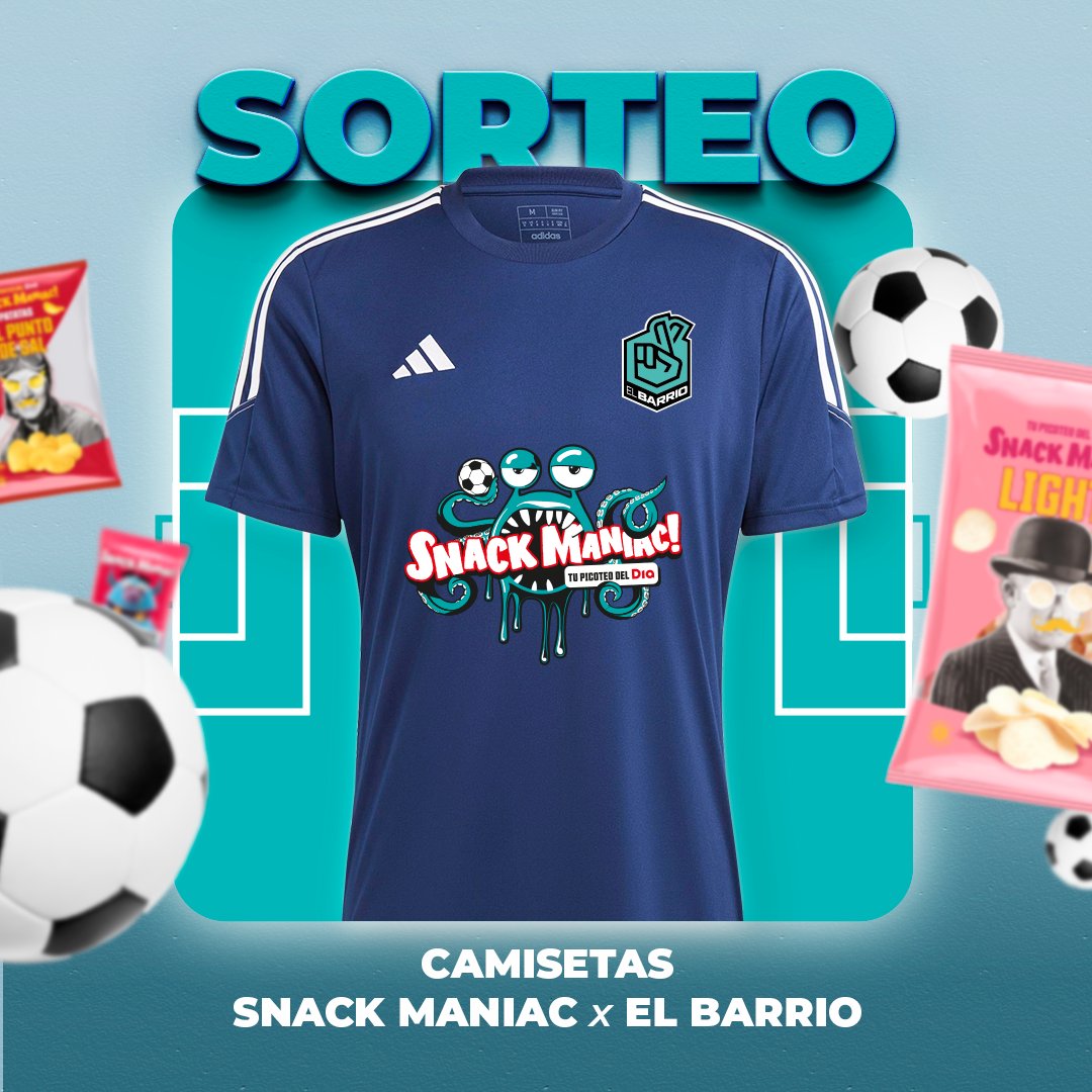 DIA_Esp's tweet photo. ⚽️SORTEO⚽️

Celebramos que Dia es el súper del Barrio sorteando 45 camisetas EXCLUSIVAS de Snack Maniac x @elbarrioklk_ 🤞

Es fácil:
👕Sigue a la cuenta oficial de @dia_esp
👕Comenta con el hashtag #DiaElBarrio
👕Like y RT

⏳Tienes hasta el 11/07
🔗BBLL https://t.co/2fKI0IYyZ3 https://t.co/tocVdMfBR5