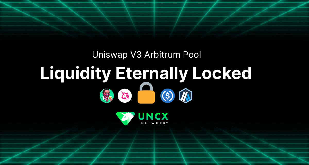 ShareFi_xyz's tweet photo. #Update $TRADER / $USDC

Eternal Liquidity Lock on Uniswap V3 Pool via UNCX Network (UniCrypt) @UNCX_token 

We have a thrilling update to share with our #MemeTrader community!

We have taken a bold step to ensure security and stability in our liquidity pool on Uniswap V3 through UNCX Network (UniCrypt).

Stay Tuned for more Updates !!

Check the full Medium Article👇

https://t.co/SBO4TegZlP