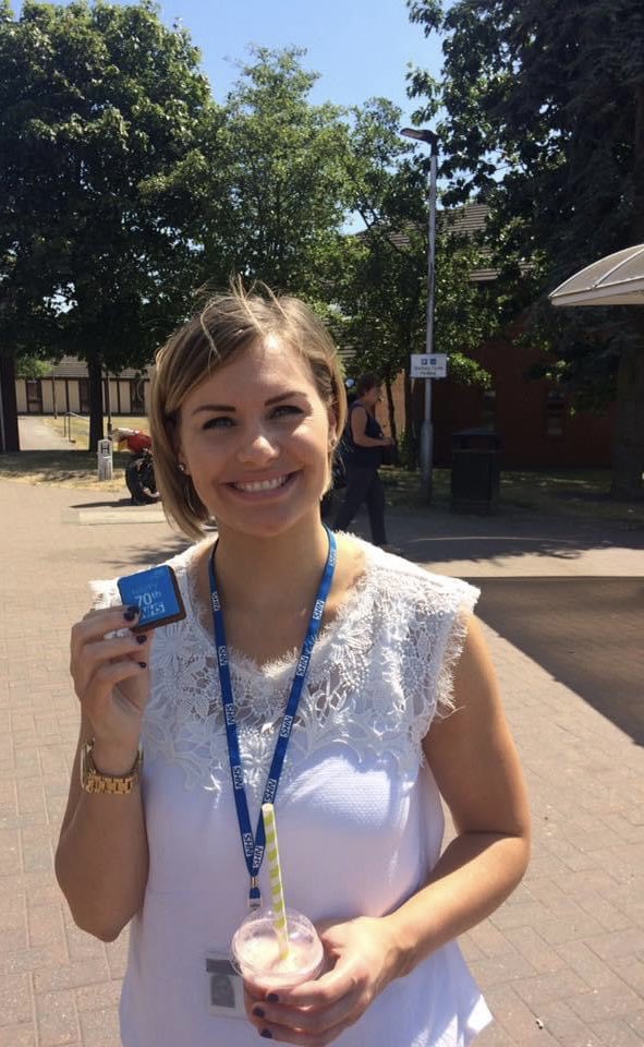 Happy 75th birthday #NHS This was me 5 years ago celebrating your 70th by exercising for a smoothie &amp; eating yummy cake! I’ve worked with some of the best people in my career in the NHS &amp; look forward to meeting more, supporting staff and improving care for patients🎂🍰🎊 #NHS75