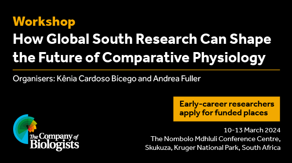 Co_Biologists's tweet image. If you are at #SEBconference and would like to have more information about this #globalsouth Workshop on #comparative #physiology, please stop by stand 13/15. There are still funded spaces available for #ECRs - application deadline 14 July. biologists.com/workshops/glob…