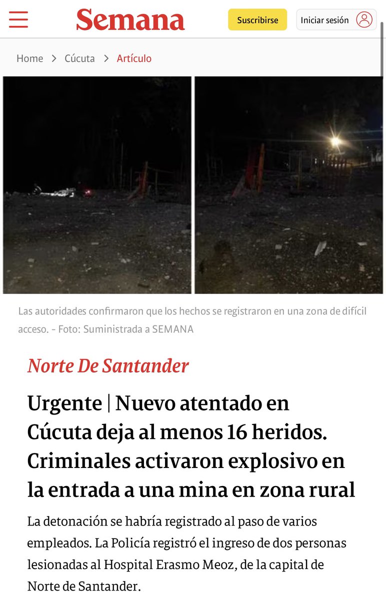 JotaPeHernandez's tweet photo. 🔴Guerrilleros terroristas Matan a 3 policías ayer en Zulia, cometen un atentado en Cúcuta que deja 16 heridos, Un sargento del ejército secuestrado con sus 2 hijos de 6 y 8 años por el ELN en Arauca. ¿A estos bandidos es a los que proponen subsidiar? #DueleColombia 🇨🇴 https://t.co/pCK2gdaXVp