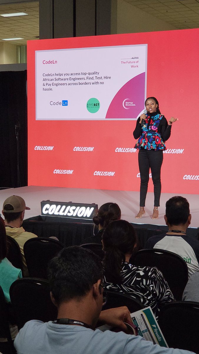 I was thrilled to officially announce the launch of <a href="/Codeln_spaces/">CodeLn</a>  new product at <a href="/CollisionHQ/">Collision Conf</a>  Conference in Canada. CodeLnPay is a cross-border salary payment platform.

Signup and read more about the product here:
medium.com/codeln/codeln-…

#payments #Jobs
