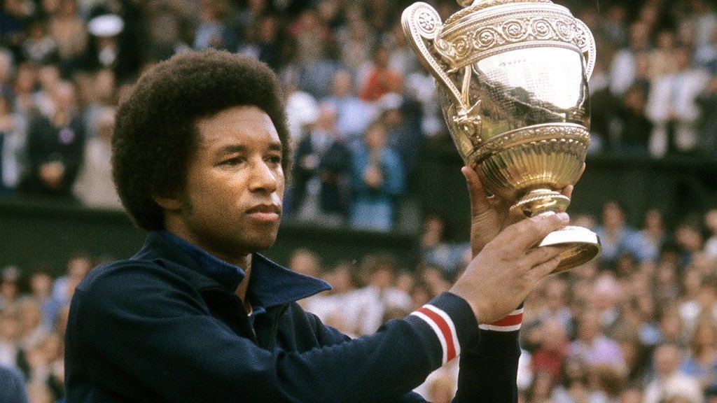 RT @MoorInformation: July 5, 1975 — Arthur Ashe becomes first Black man to win Wimbledon singles tournament. https://t.co/xgtaDsmAQK