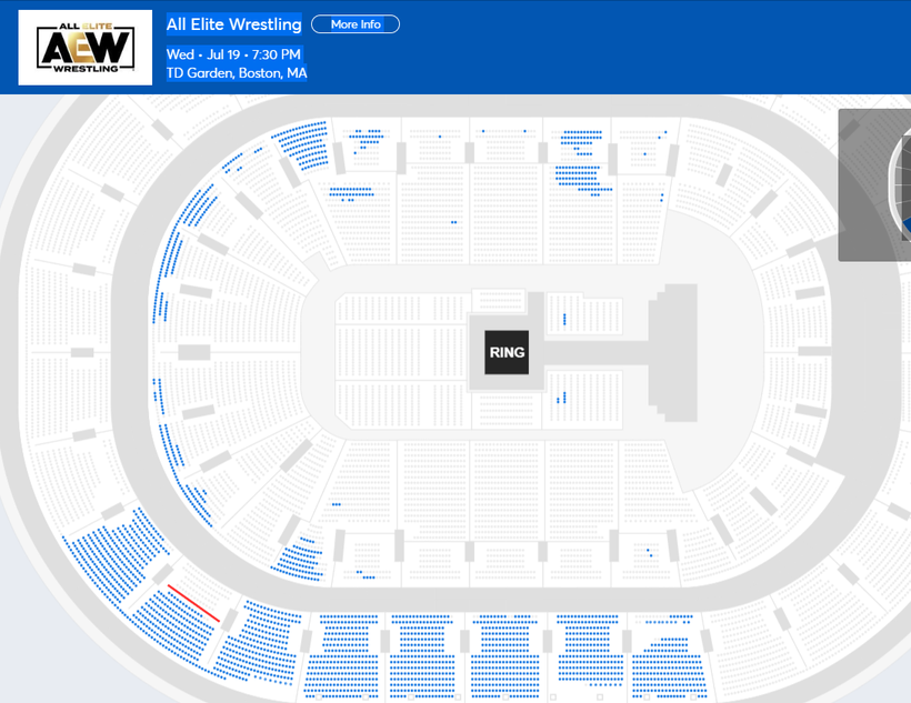 WrestleTix on X: AEW Dynamite: Blood & Guts Wed • Jul 19 • 7:30 PM TD  Garden, Boston, MA Available Tickets => 784 Current Setup => 8,368  Tickets Distributed => 7,584 They