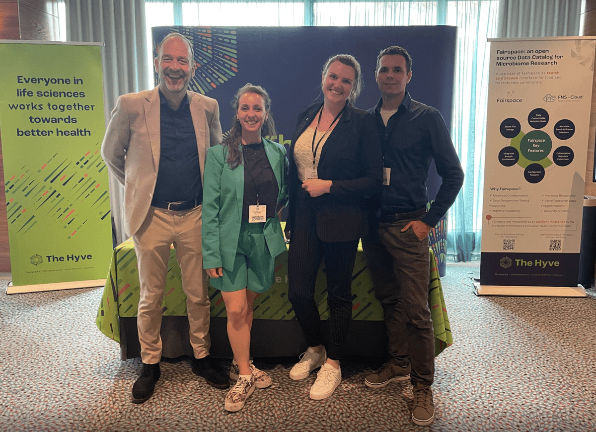 TheHyveNL's tweet photo. We're excited to be at the #MicrobiomeConnect Europe in Amsterdam! 🎉 Explore #Fairspace, our #opensource research data management platform for #microbes! 🦠 Discover FAIR principles &amp; #scientificcollaboration. Stop by for a chat and grab awesome giveaways! @MicrobiomeCNCT https://t.co/GYZsvKlWL6