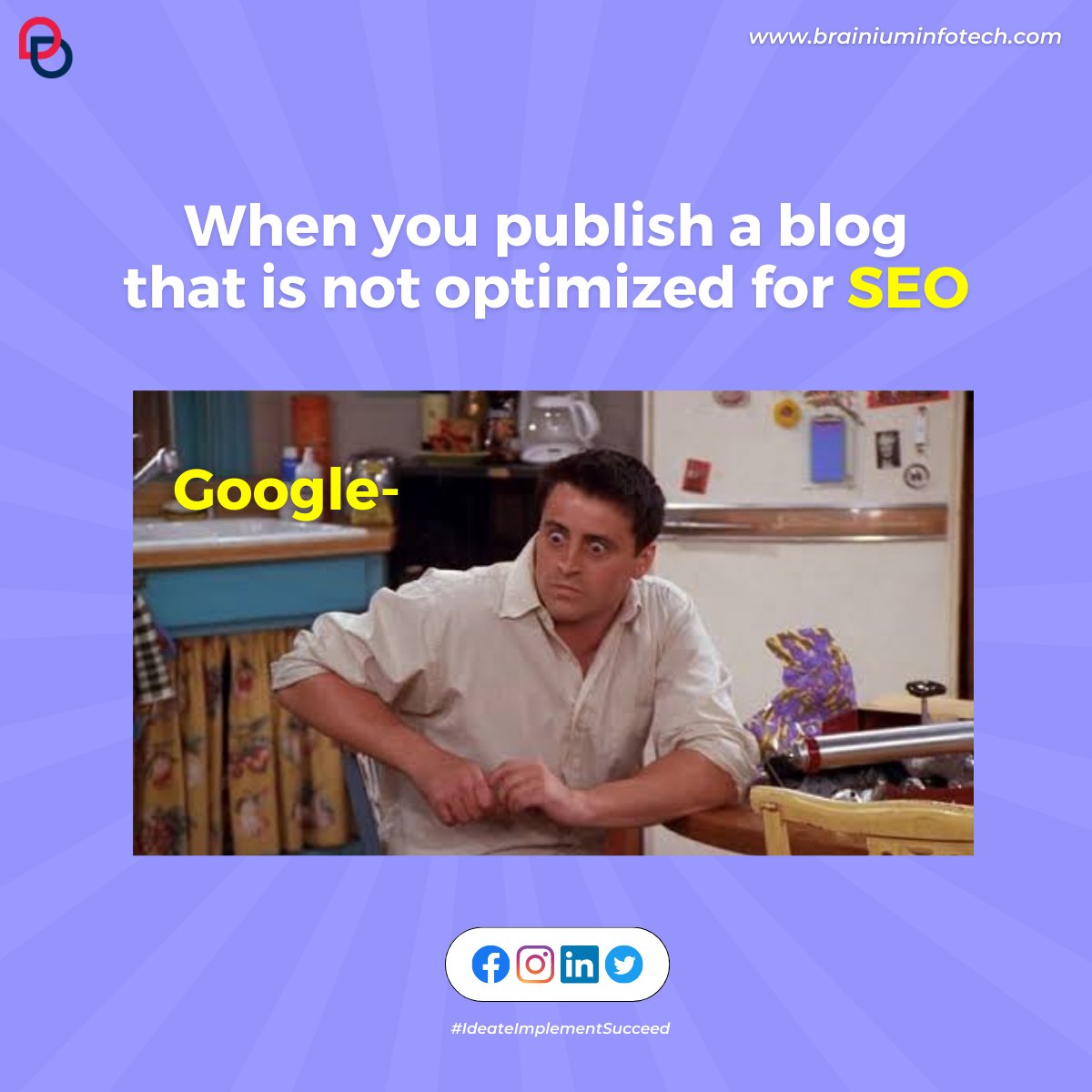 RT BrainiumIT Are you trying to break the Internet?🤕

#SEO #ranking #blogging #meme #ideateimplementsucceed