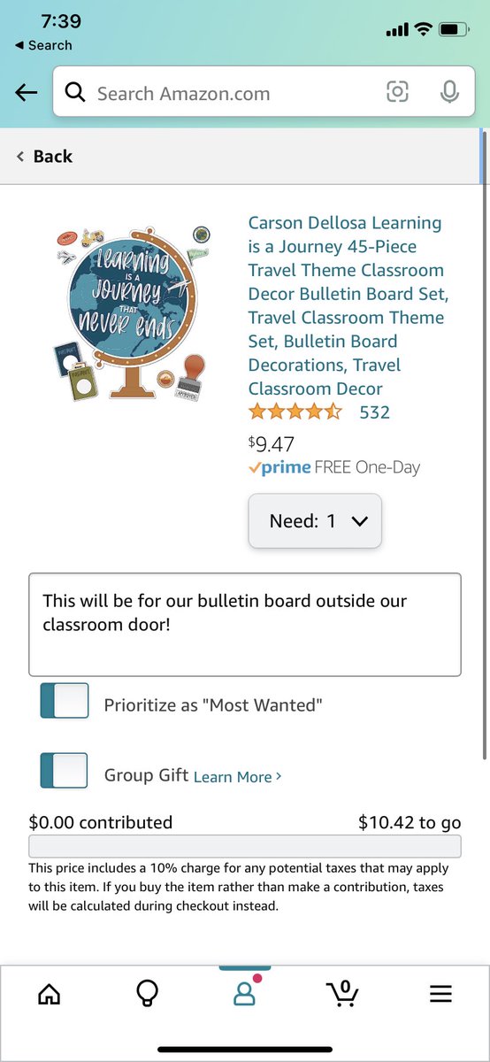 #TeachersOfTwitter it’s time for another list drop! You know what to do⬇️ 

RT the thread for exposure so more donors can see it! 🥰

Todays goal is to get 10 donors to each give $1 so we can have this for our bulletin board next to our classroom door! 🤗amazon.com/wedding/share/…