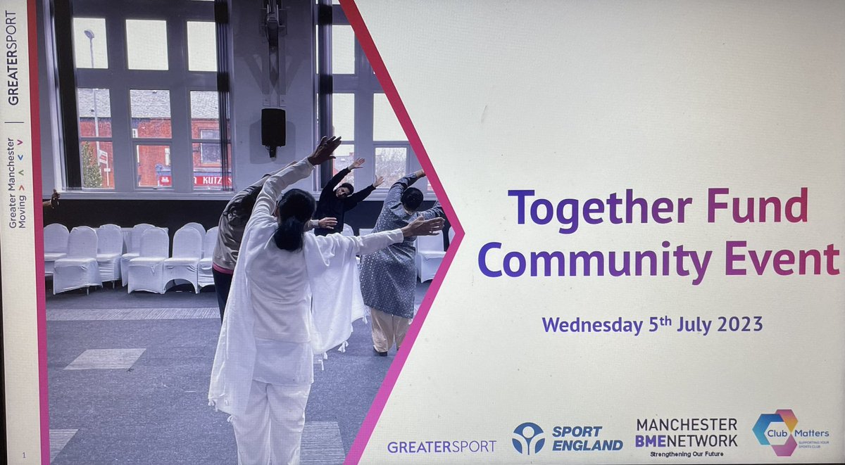 GreaterSport's tweet photo. .@GreaterSport, @Sport_England and @MancBMEnetwork are at @StThomasCentre today for a Together Fund Community Event.

It’s a great opportunity to hear from projects and host workshops around sustainability and resilience. 

#TogetherFund | #GMMoving https://t.co/kBYegDpvCh