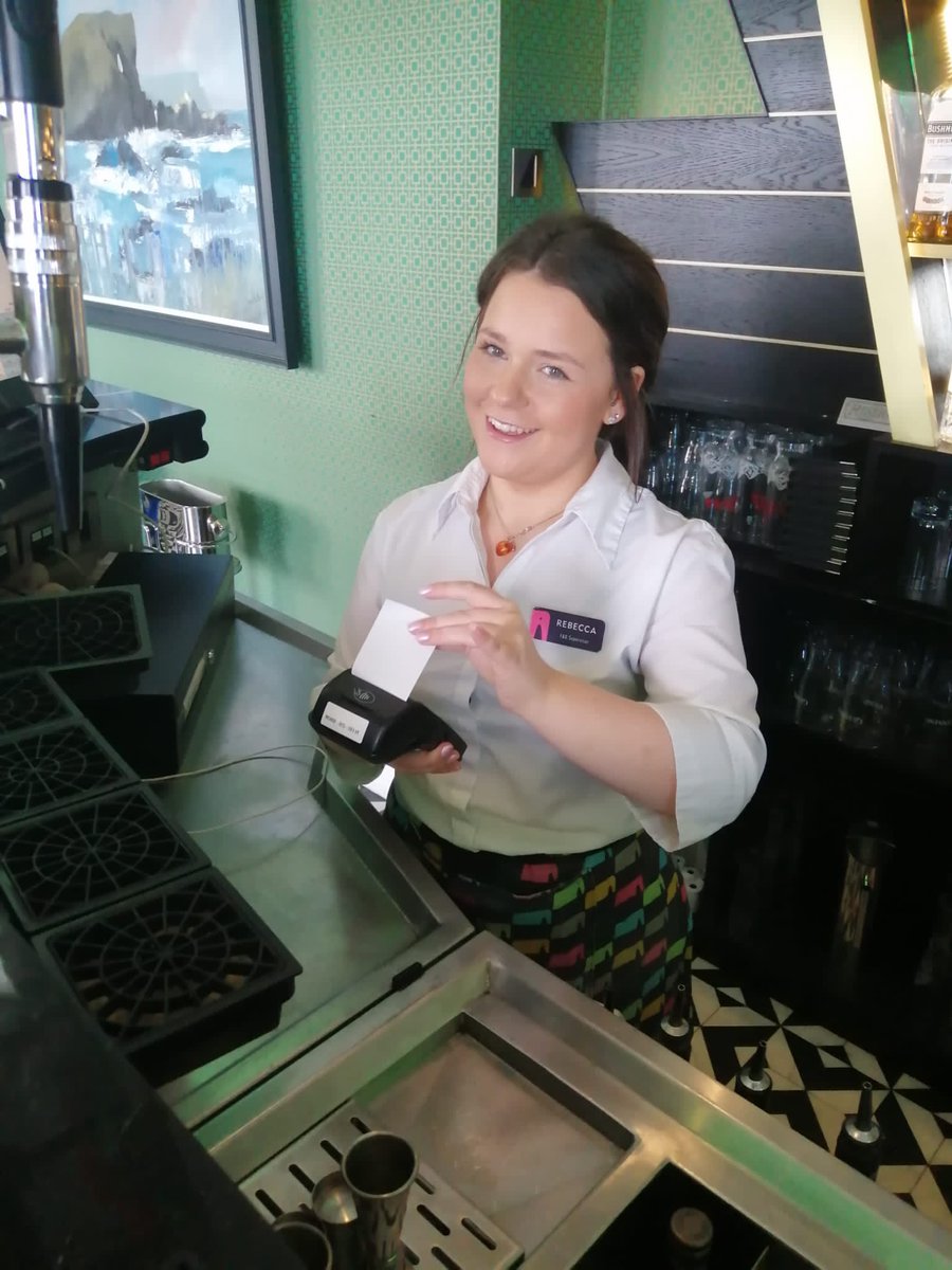 skilledni's tweet photo. Rebecca Moore loving life during her Food &amp; Beverage Services Level 2 assessment in Elephant Rock Hotel.

#wearetrainingthatworks https://t.co/onVRoZZ6uG