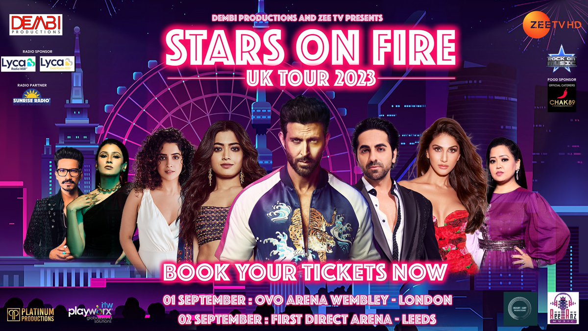 shivcshetty's tweet image. THE WAIT IS OVER - BOOK YOUR TICKETS NOW FOR THE BIGGEST STAR SHOW
OF 2023.  

&amp;lt;&amp;lt; Link in Bio &amp;gt;&amp;gt;

#STARSONFIRE #UKTOUR2023 #SOFT2023 #TOUR2023 #LIVECONCERT #LONDON #LEEDS #WEMBLEY #FIRSTDIRECTARENA #WEMBLEYSTADIUM
#Hrithikroshan
#Vaanikapoor
#Rashmikamandanna
#Ayushmannkhurrana