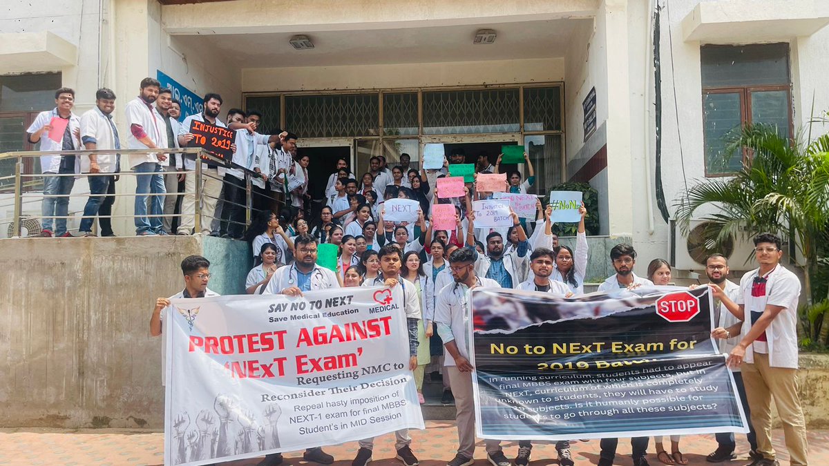 Save Medical Education from the clutches of commercialization and coaching industry
Medical students protesting all over India

#nonextfor2019batch
#cancelnext
#savemedicaleducation
#AIDSO

<a href="/AIDSO_AIC/">AIDSO All India Committee</a> <a href="/NMC_IND/">National Medical Commission</a>
<a href="/DrMridulSarkar/">Dr Mridul Sarkar</a> <a href="/medicaldialogs/">Medical Dialogues</a> <a href="/MoHFW_INDIA/">Ministry of Health</a> <a href="/PMOIndia/">PMO India</a>