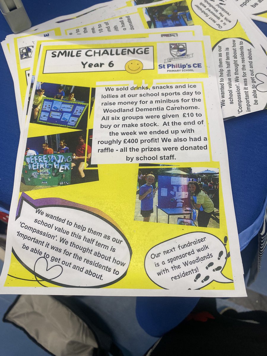 StPhilsCofE's tweet photo. We’re having such a lovely time at the Windmill Foundation SMILE Celebration. We are very proud of the children’s project to raise money for a mini bus for Woodlands Care Home. https://t.co/f1FwypR1oL
