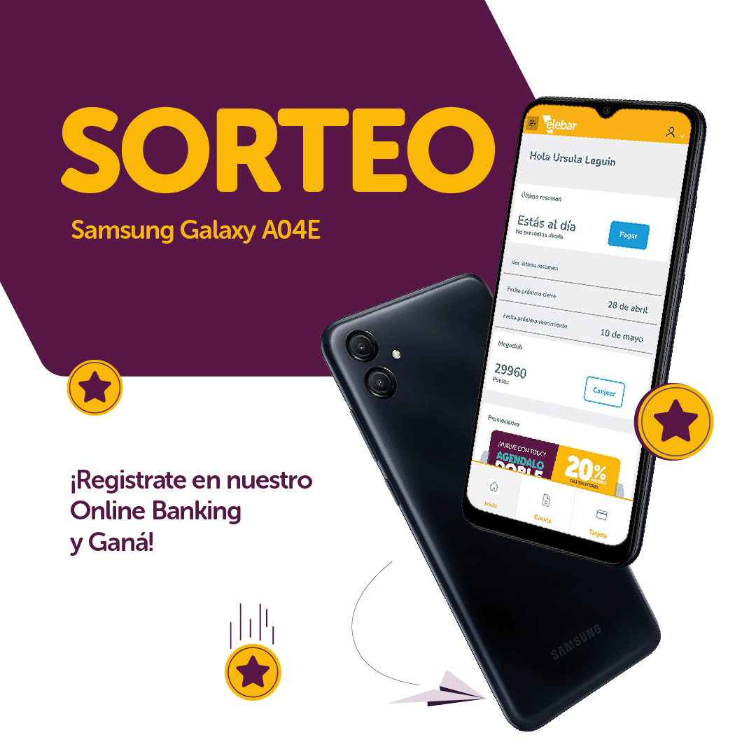 😍Entra en nuestro online banking y gana un celular!
clientes.elebar.com.ar