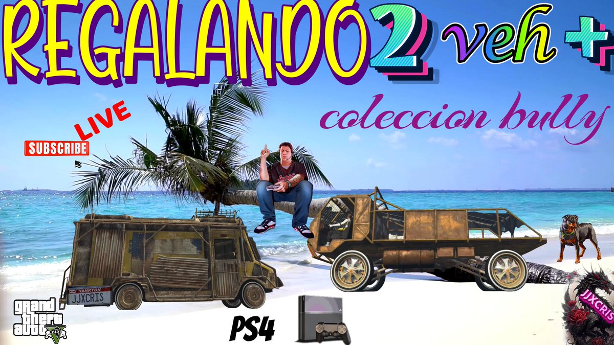 hola amigos, esta noche 5/7/23 sobre las 22:00 +- pm hora española, estare por youtube.com/@JJXCRISGTA/fe…
 regalando estos 2 veh de seguro serv. de la coleccion de bully,  agradeceria rt y like porfavor