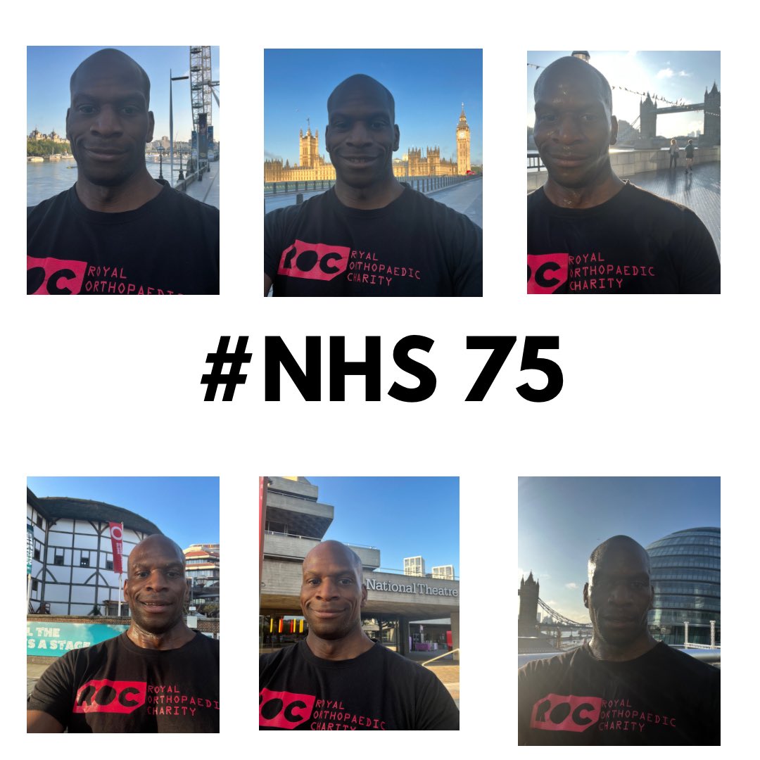 Happy NHS 75 … out this morning in London on a morning run .. before representing @ROHNHSFT @ROH_physio with colleagues from @ROHNHSFT at the national service for the @NHSuk #NHS75