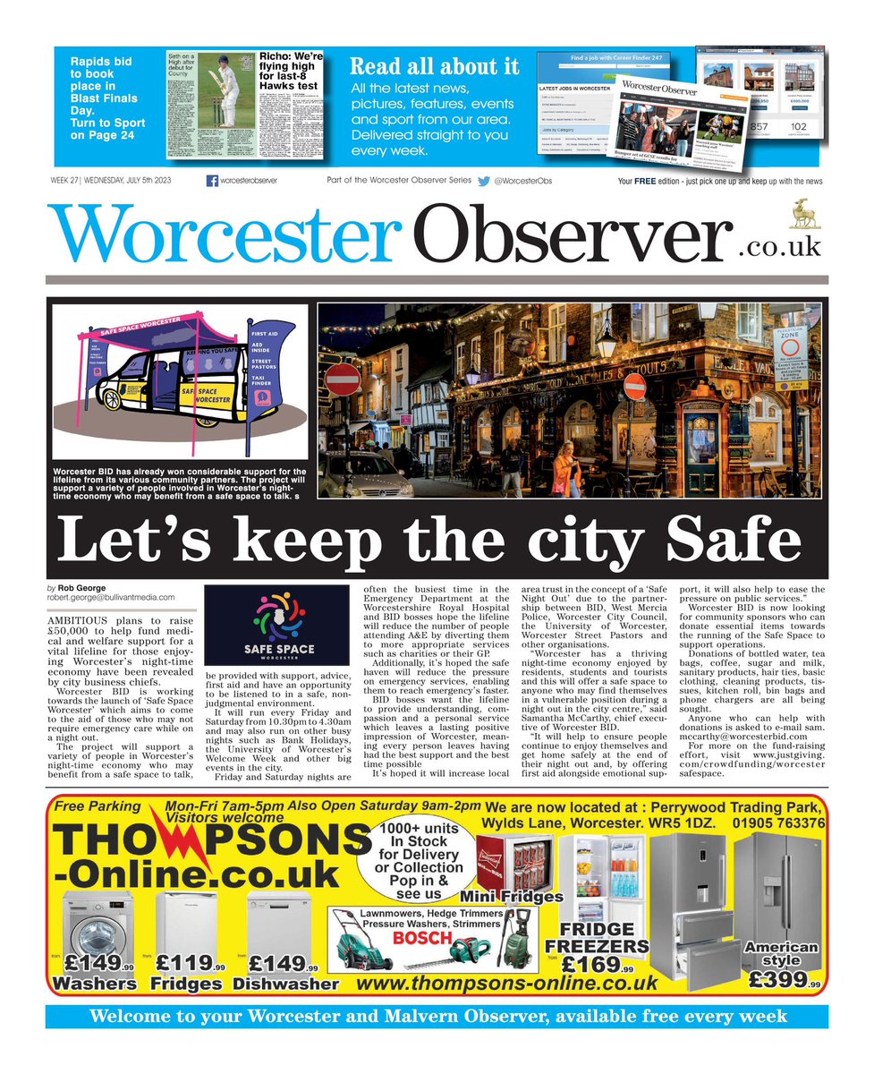 Where can you pick up a copy of the Worcester Observer for FREE on Friday? #WorcestershireHour
Click on the link for more - worcesterobserver.co.uk/stockists/