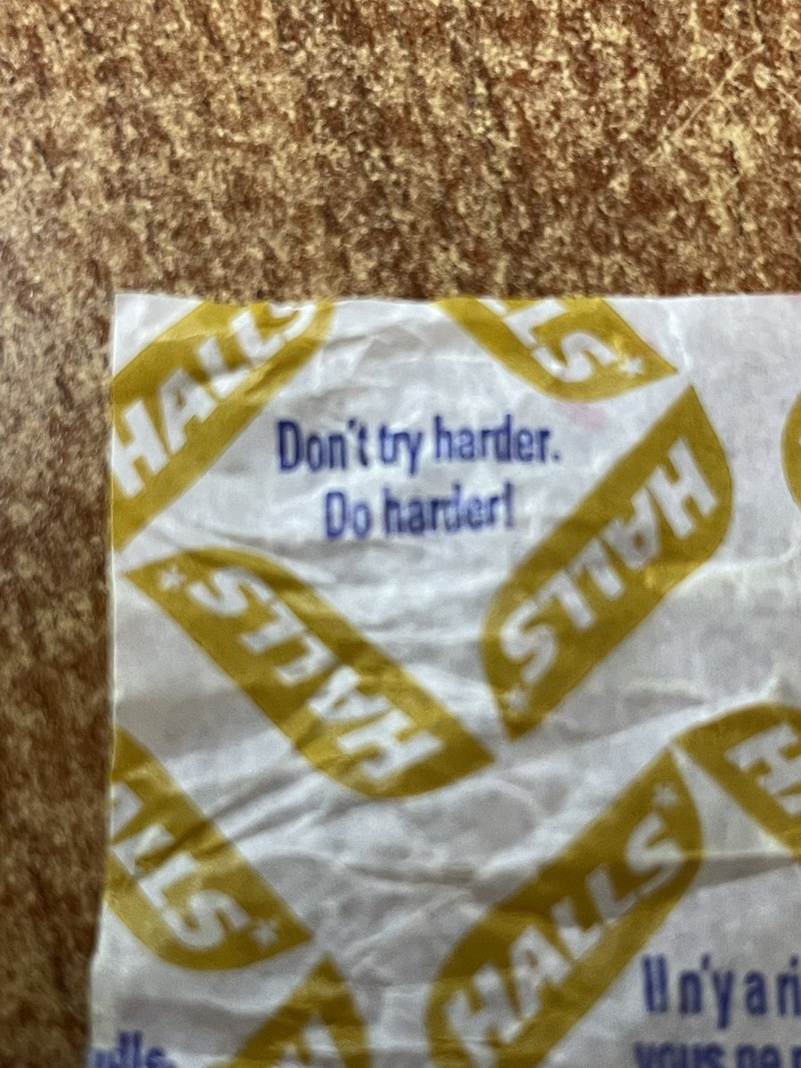 What in the Yoda ass mother fucker?  Is this Halls wrapper telling me to fuck?