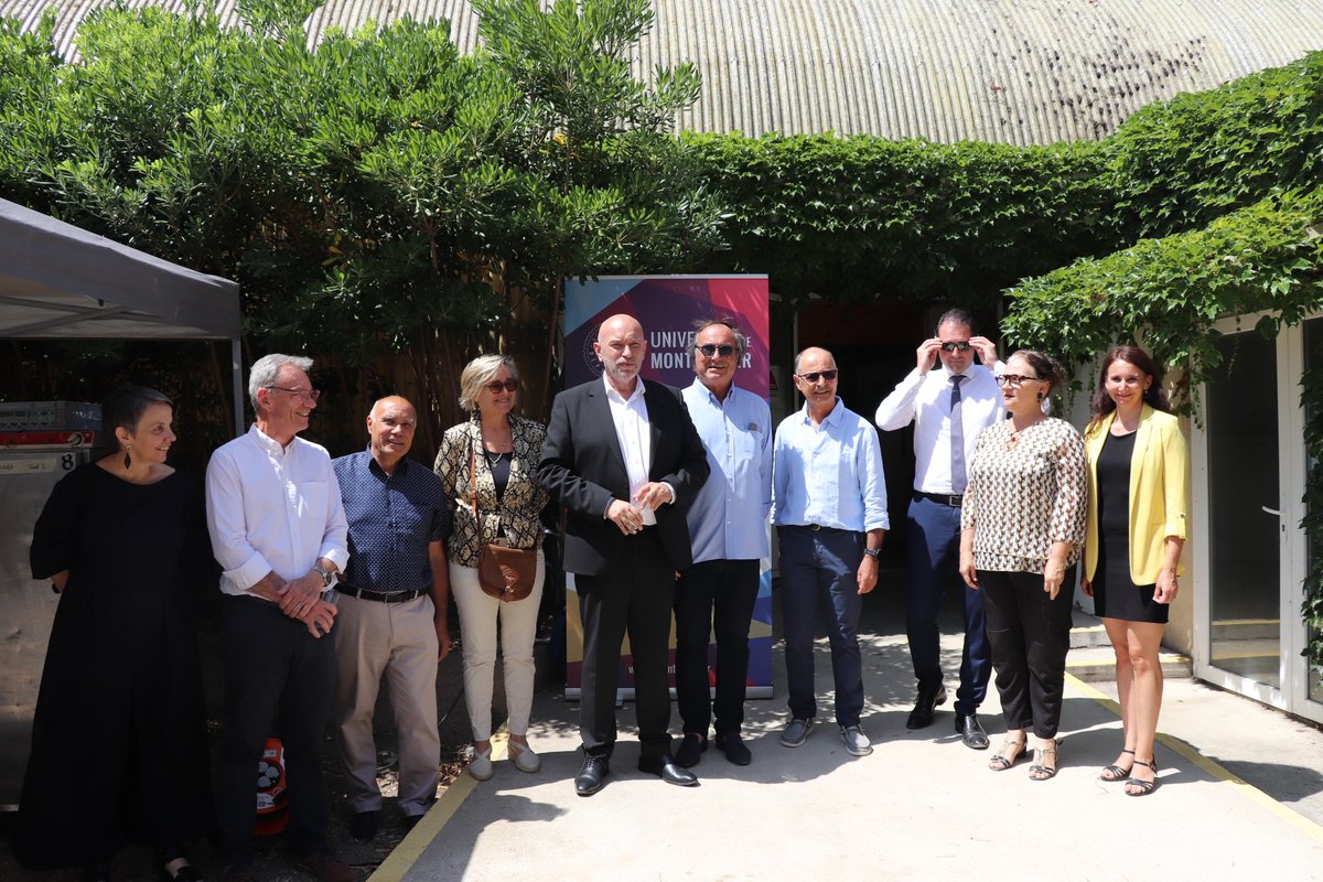 umontpellier's tweet photo. Inauguration de la nouvelle unité de #formation  #aquaponie @umontpellier à la station méditerranéenne de l’environnement littoral de #Sète. Elle aborde les activités aménagement, exploitation, valorisation liées aux ressources vivantes aquatiques &amp; gestion de leur environnement https://t.co/2IP02AvXNU