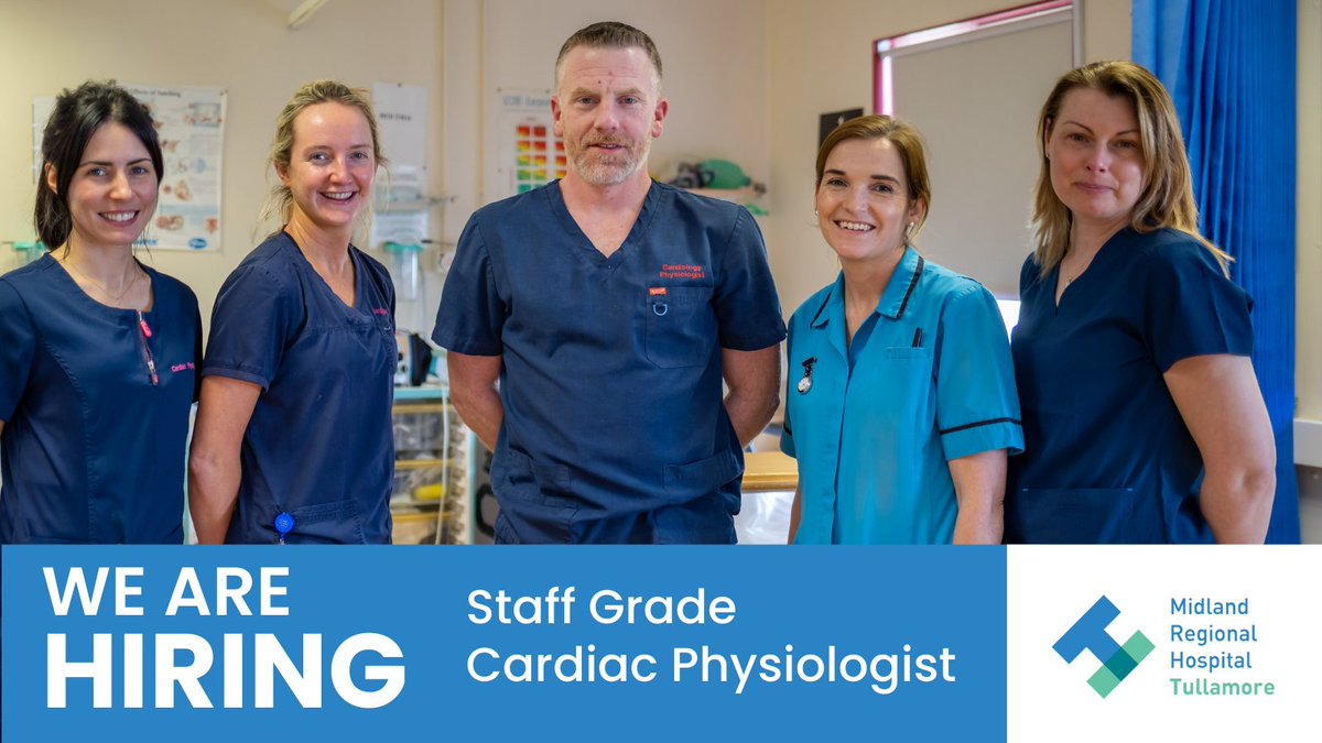 #MRHTullamore is currently hiring a Cardiac Physiologist, Staff Grade

Apply Here: bit.ly/444ad3g

Closing Date: 14/07/2023

#jobfairy #vacancies #DMHGJobs <a href="/gorman_majella/">Majella Gorman</a>  <a href="/b_louisea/">LouiseaB</a>