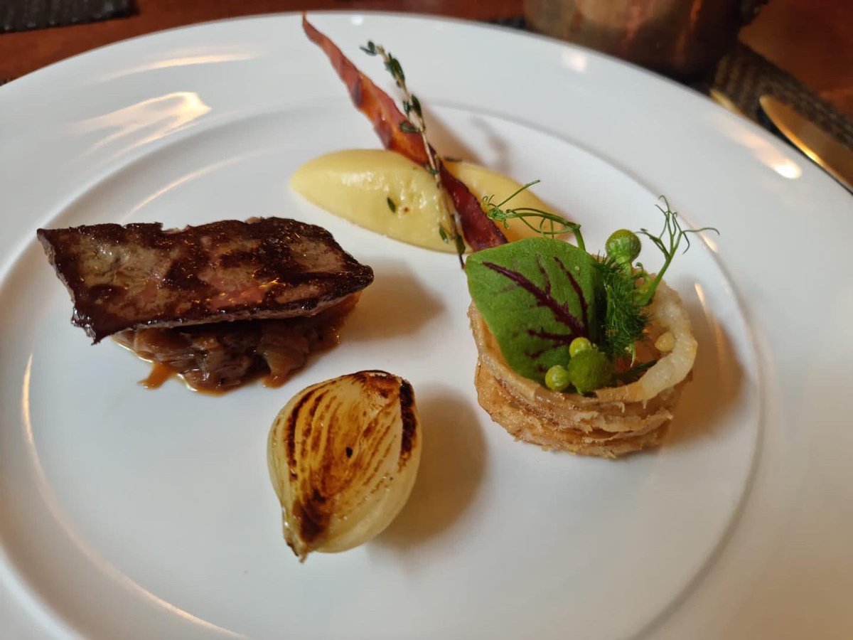 On todays lunch menu pan fried lambs liver, caramelised onion, pomme purée and a raisin sec sauce #purslanerestaurant #edinburgh #lambliver #macduff1890