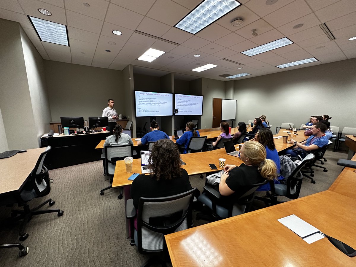 Master class in body contouring for ⁦<a href="/WiscPlasticSurg/">UW Plastic Surgery</a>⁩ grand rounds by ⁦<a href="/ahmed_afifi2018/">Ahmed Afifi</a>⁩!