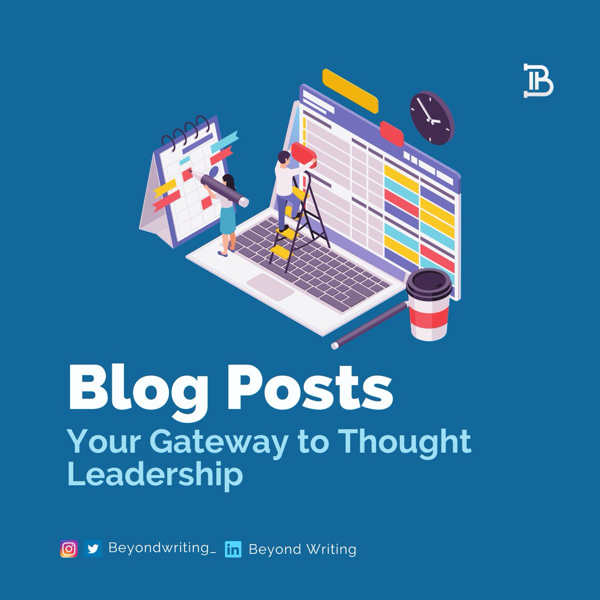 BeyondWriting_'s tweet image. Blog posts can serve as the gateway to establishing thought leadership within your industry.  This thought leadership allows you to stay ahead of your competitors by constantly evolving and adapting to industry changes.

#beyondwriting #blogpost
