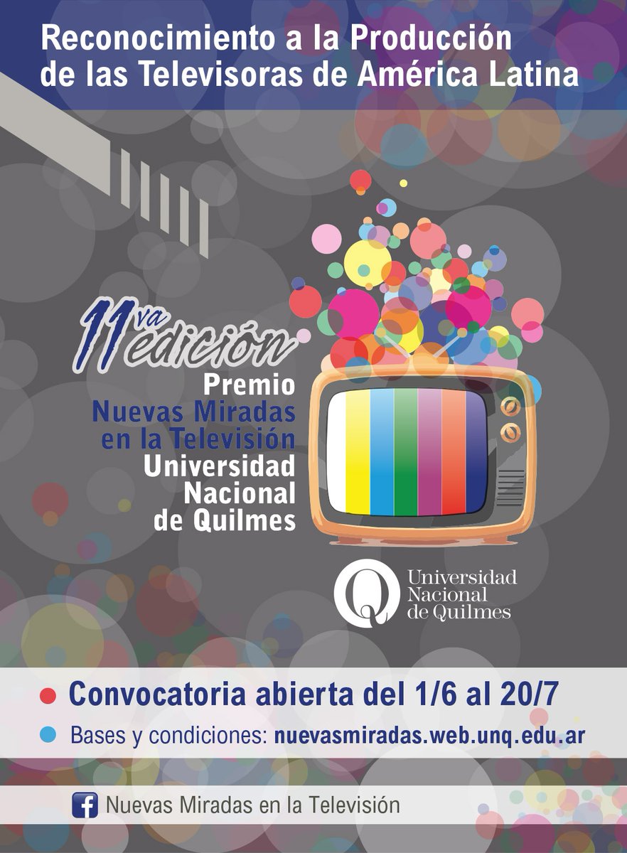 programatda_unq's tweet photo. ➡ No se olviden de inscribirse!!! Faltan poquitos días!
✅Beses y condiciones: https://t.co/Q3VxD1xszy

#PremioNuevasMiradas #NuevasMiradasEnLaTelevision #TelevisionUniversitaria #TVAmericaLatina #TVUniversitaria #TVLatam https://t.co/NBVTckK79v