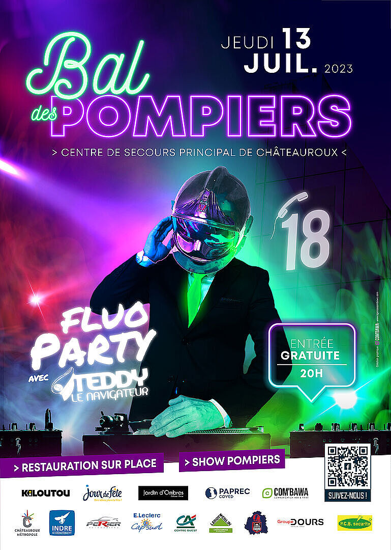 Chateauroux36's tweet photo. [#ANIMATION 👨‍🚒] L’amicale des Sapeur-pompiers de #Châteauroux vous donne rendez-vous jeudi 13 juillet dès 20h au Centre de secours principal à l'occasion de son traditionnel bal.
ℹ️ Retrouvez routes les informations sur : https://t.co/kNNy8B6boT https://t.co/V7DEkmmwwu