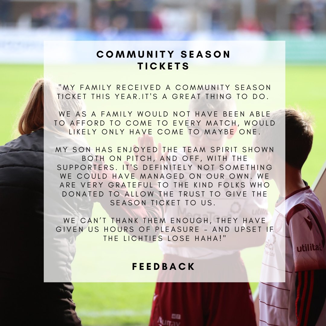 ArbroathFCTrust's tweet photo. Community Season Tickets

Calling the good people of Arbroath! 📣

We are looking for local businesses that would like to sponsor a season ticket for the 23/24 season.

For more information, please contact georgia@arbroathfcct.co.uk! 

#LetsDoThisTogether | #FootballForAll https://t.co/R2kaOxLoSr