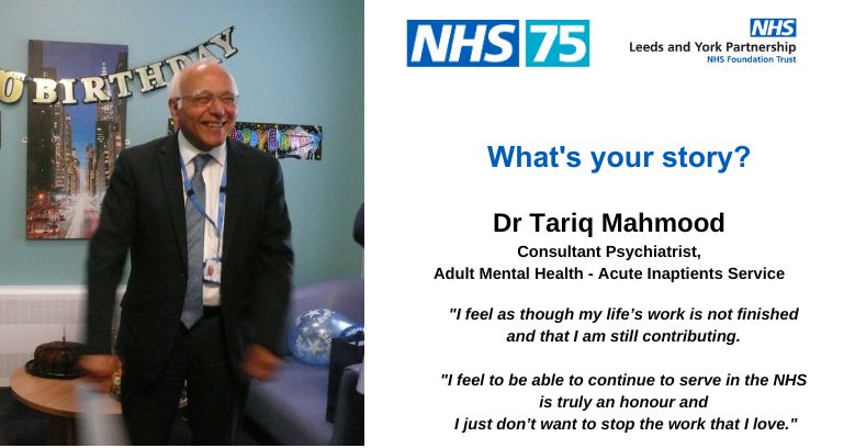 LeedsandYorkPFT's tweet image. Rounding up our staff stories for #NHS75 meet Dr Tariq Mahmood who has worked as a Consultant Psychiatrist for 40 years: "To continue to serve in the NHS is truly an honour.”

His career highlights include attending today's #NHS75 Westminster Service.

👉  orlo.uk/OMuBG