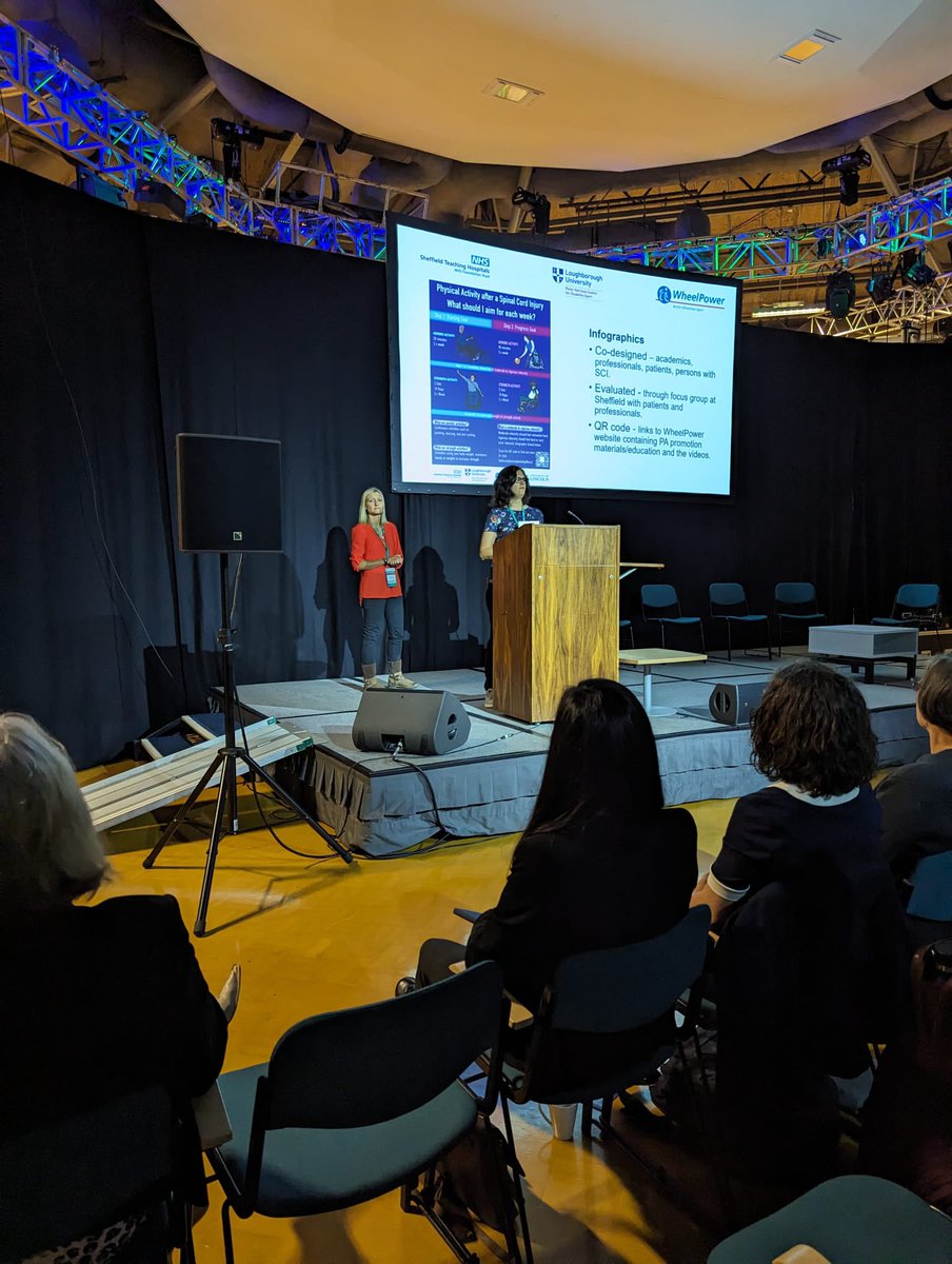 Our director Prof Vicky Tolfrey has presented information surrounding physical activity after a SCI at the @BSRehabMed annual conference 💡

<a href="/wheelpower/">WheelPower</a> <a href="/unilincoln/">University of Lincoln, UK</a> 

Check out the infographic &amp; QR code for more info!
