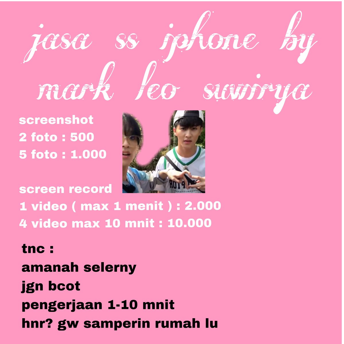 kalewrittings's tweet photo. markhyuck few tweets au. 
— from depok series. 

libur kuliah dipake buat kerja haha minat dm https://t.co/w1ll2QHD8e