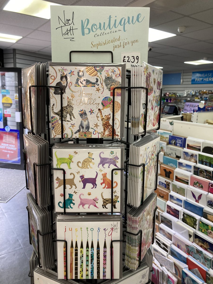 A fabulous spinner full great cards from @NoelTattGroup available at Sawston Post Office #sawston @CyrilService @Justacard1 @Prog_Greetings @greetingstoday