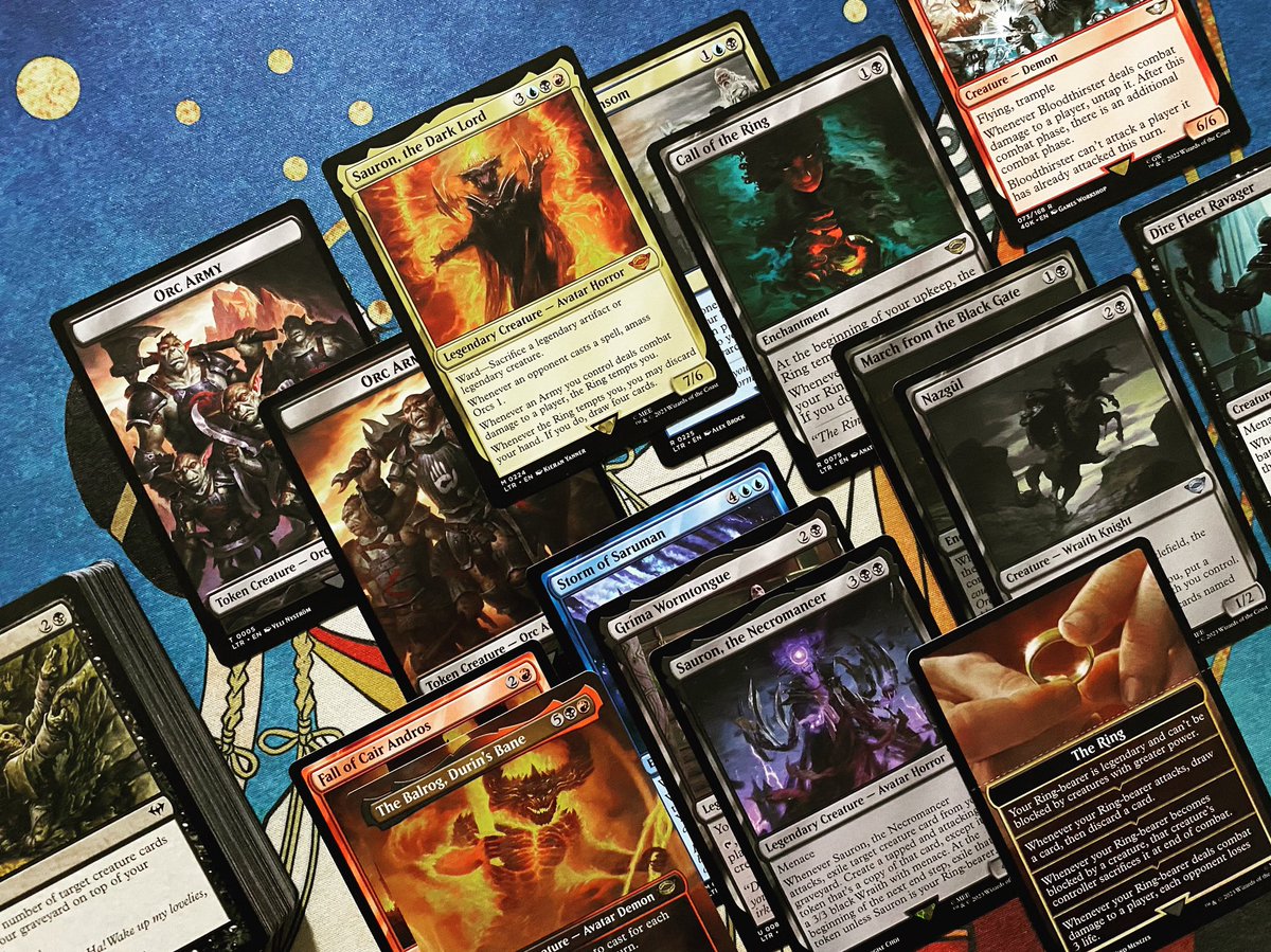 dojodean's tweet photo. One last build for the LOTR set. Sauron, the Dark Lord. A bunch of amASS and orc stuff. 8 Nazgûl short, I’ll most likely upgrade over time.
Okay, now I’ll slow down with building to upgrade my me-con’s!
#MTGxLOTR #GEE #StackSquad https://t.co/eWh9nLoHJn