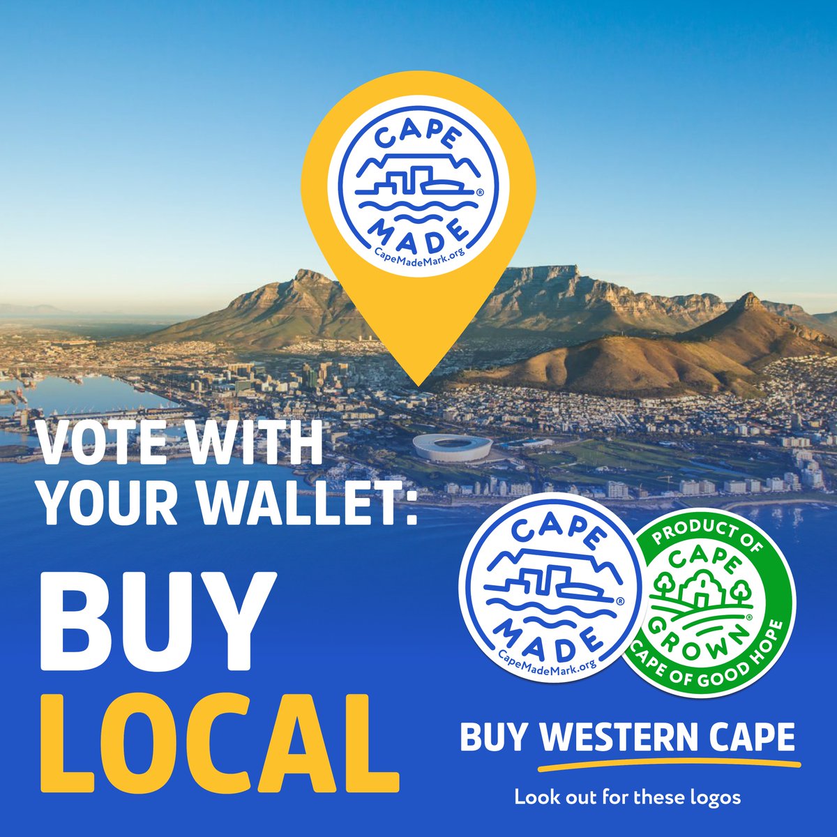 CapeMadeMark's tweet image. Help grow the Western Cape economy. Vote with your wallet and keep money moving through our local economy!

Cape Made™ is a buy-local initiative promoting products and services designed, made or grown in the Western Cape. #capemademark #capemade