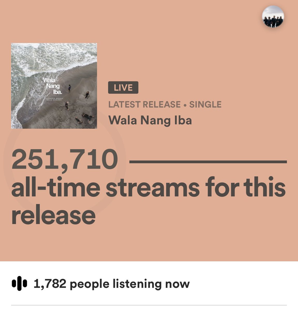250k on Spotify! ✅ #WalaNangIba #decemBELLEavenue 💟