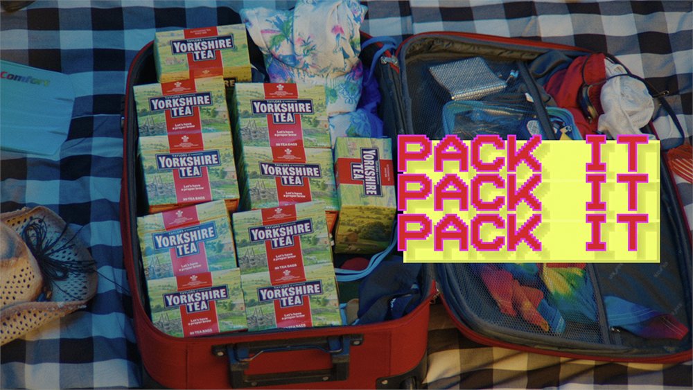 creativeboom's tweet photo. Pack Yer Bags: Yorkshire Tea brews up the biggest dancefloor banger of the summer https://t.co/2PCDHsIY5I #YorkshireTea https://t.co/JppKOY3jIE