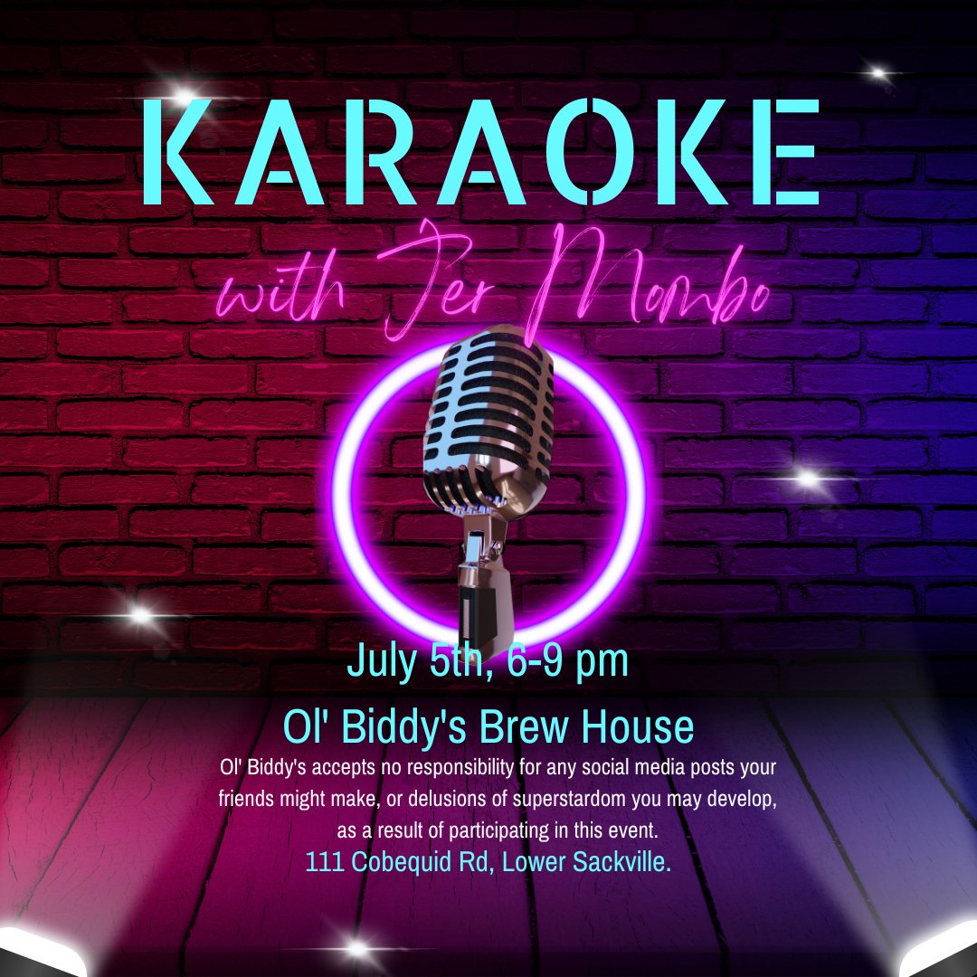 TONIGHT TONIGHT TONIGHT
Jer Mombo brings his gear to help motivate you to superstardom.
Although we don't have a "Biddy Idol" competition, doesn't mean we won't in future... so start building your fan base now.
#youcouldbefamous