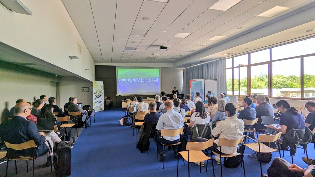 Inria_Nancy's tweet photo. 🌿 Lancement des journées nationales @Inria @INRAE_France ! Un événement pour mettre en avant les projets communs entre nos deux instituts, favoriser les rencontres et les collaborations nouvelles dans le #numérique, la biologie, l'agronomie et l'écologie. 🤝 https://t.co/2VYzZWWaQF