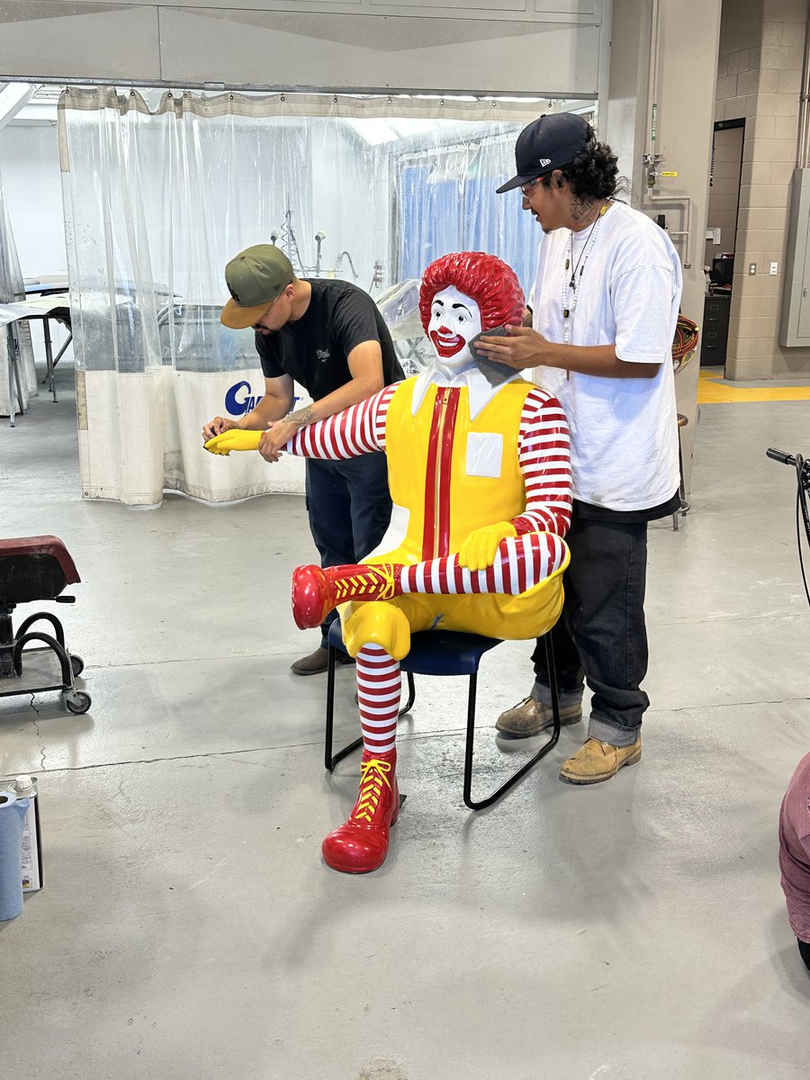 EGTechCollege's tweet photo. Our Automotive Collision Repair cohort is working on a special Ronald McDonald project๐
Can anyone guess what the project is?๐
Make sure you are following us to stay up to date on the progression of this project!
#automotivecollisionrepair #ronaldmcdonald #collisionrepair https://t.co/X0bCUwp0bO