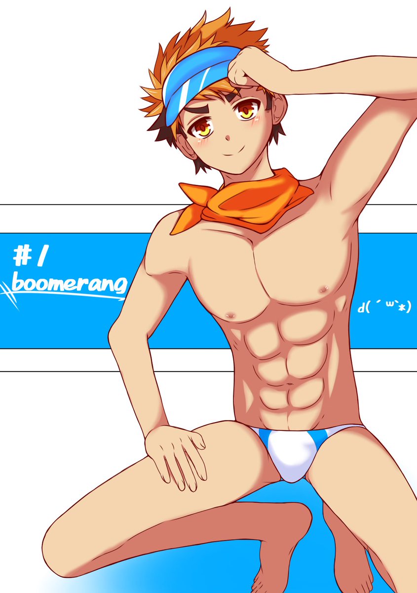 Let's beat the hot days with swimsuits! This is such a great series. After all, we wanted you to wear boomerang pants first! #CampBuddy #hiroakiba